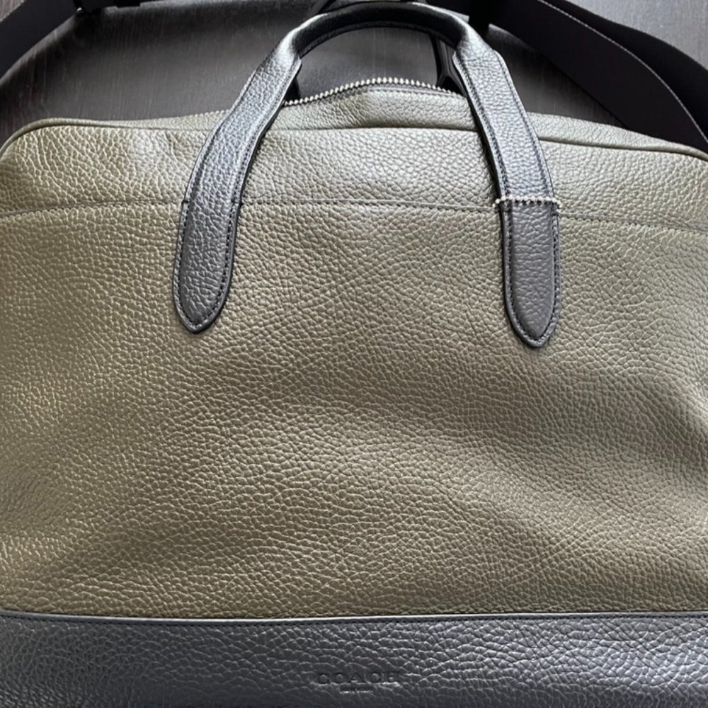 Coach Forest Green Slim Briefcase - Picture 2 of 11